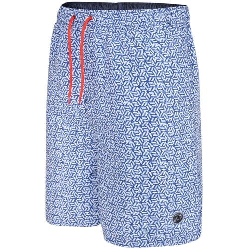 Espionage Geo Print Badeshorts Marineblau 