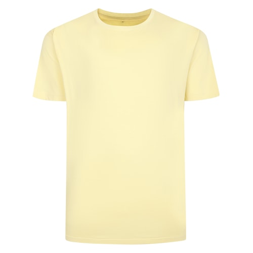 Bigdude Einfarbiges T-Shirt Hellgelb Größe L