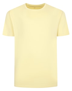 Bigdude Einfarbiges T-Shirt Hellgelb Größe L