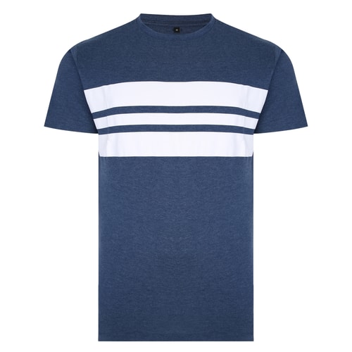Bigdude Stripes T-Shirt Dark Denim Meliert