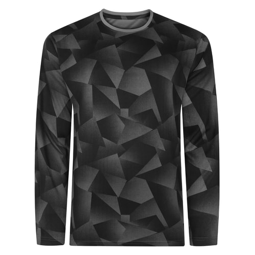 Bigdude Leichtes Sport-Langarmshirt Schwarz