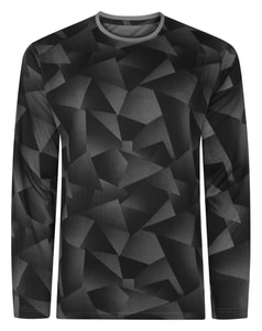 Bigdude Leichtes Sport-Langarmshirt Schwarz
