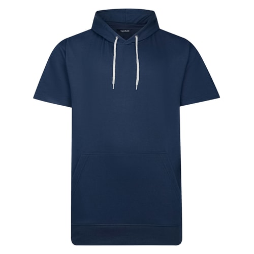 Bigdude Kurzarm-Hoodie Marineblau