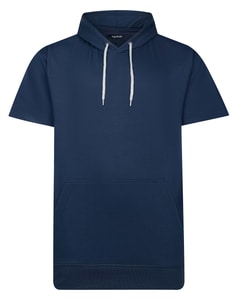 Bigdude Kurzarm-Hoodie Marineblau