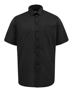 D555 Lucas Kurzarm-Stretchhemd Schwarz