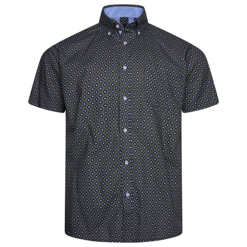 KAM All Over Eye Print Shirt Forest