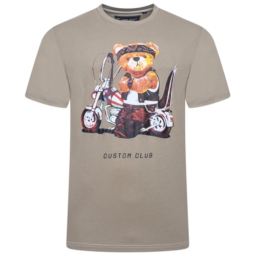 KAM Teddybär-Fahrrad-Print-T-Shirt Laurel Oak