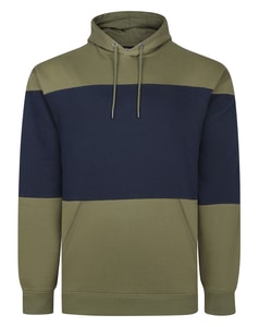 Bigdude Block Cut & Sew Hoodie Khaki