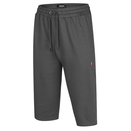 Bigdude 3/4-Jogginghose mit Logo, Anthrazit