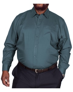 Bigdude klassisches Popeline Hemd Petrol