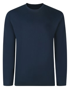 Bigdude Schweres Langarm-T-Shirt Marineblau