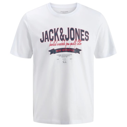 Jack & Jones Aesthetics Logo T-Shirt, strahlend weiß