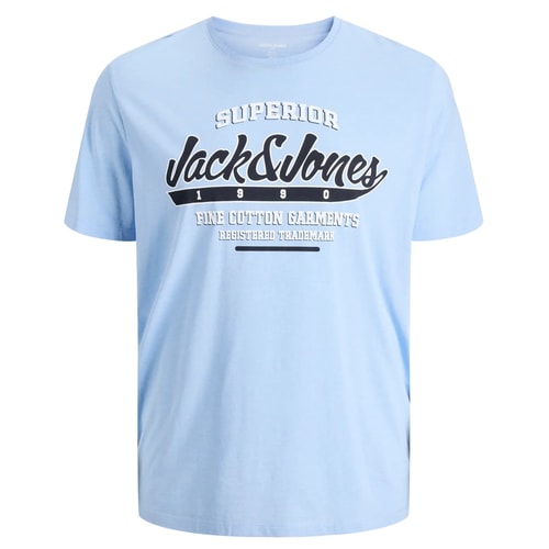Jack & Jones Superior Bedrucktes T-Shirt Chambray Blau
