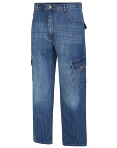 Bigdude Cargo-Jeans mit normaler Passform, mittlere Waschung