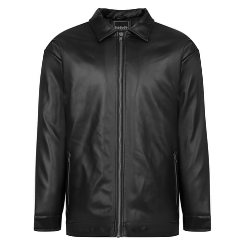 Bigdude PU Bomberjacke Schwarz