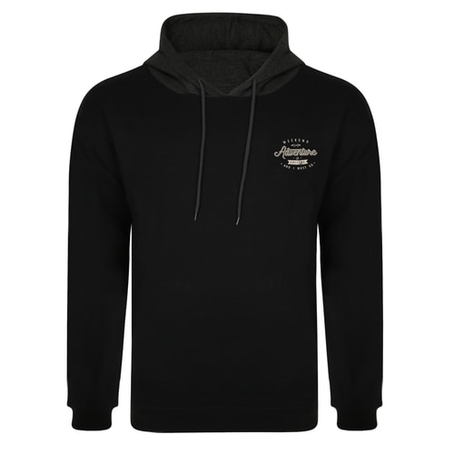 Bigdude Weekend Adventure Print Kapuzenpullover Schwarz