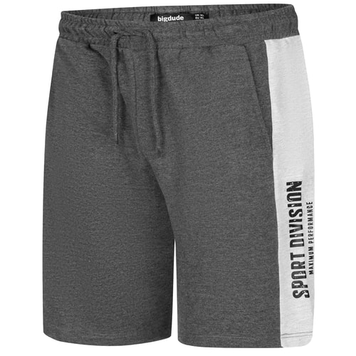 Bigdude Sport Division Loopback Jogger Shorts Anthrazit meliert
