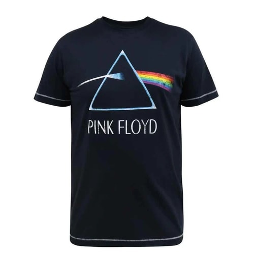 D555 Eclipse – Offizielles Pink Floyd-T-Shirt mit Rundhalsausschnitt, Dunkelmarineblau
