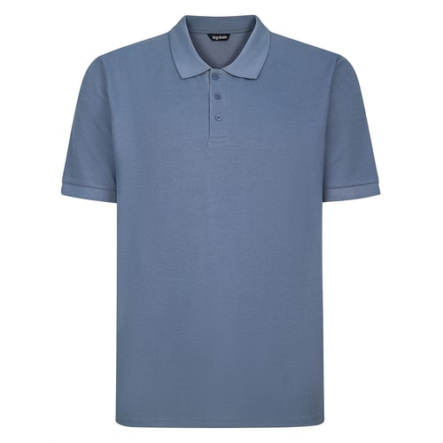 Bigdude Heavy Knit Polo Hellblau