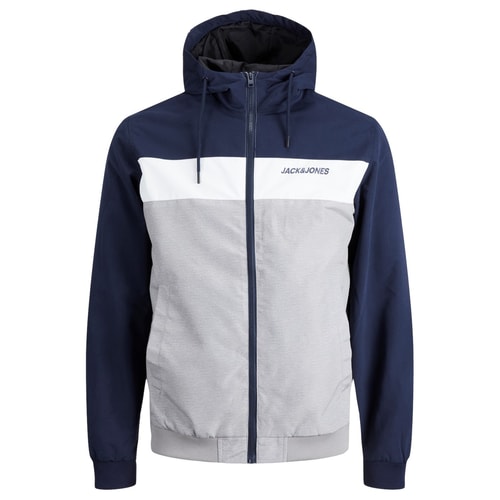 Jack & Jones Bomberjacke mit Kapuze, Marineblauer Blazer