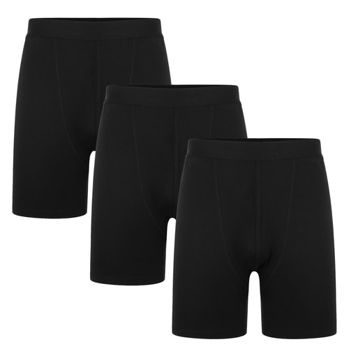 Bigdude 3er Pack Bambus Boxershorts Schwarz
