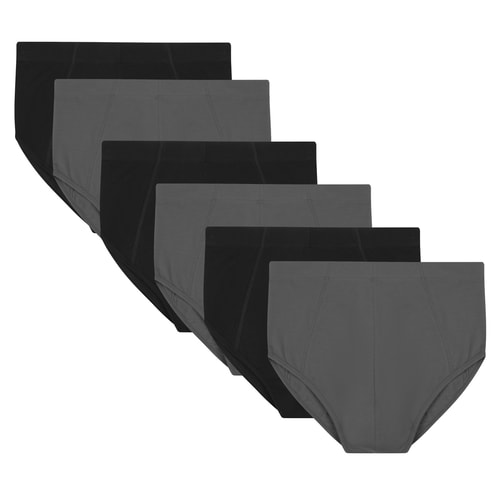 Bigdude 6er-Pack High-Rise-Slips Anthrazit
