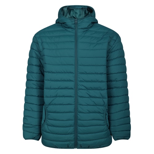 Bigdude Leichte Steppjacke mit Kapuze, Petrol
