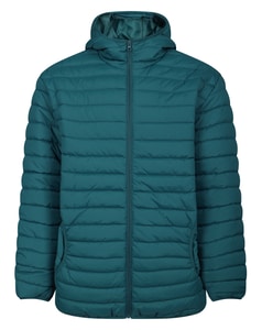Bigdude Leichte Steppjacke mit Kapuze, Petrol