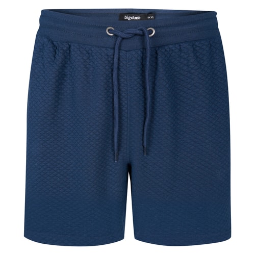 Bigdude Shorts mit Strukturmuster, Marineblau