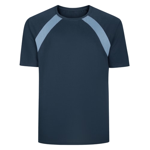 Bigdude Raglan Cut And Sew T-Shirt Marineblau/Blau