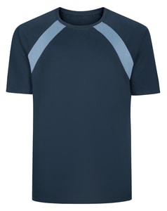 Bigdude Raglan Cut And Sew T-Shirt Marineblau/Blau