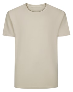 Bigdude T-Shirt mit strukturierten Streifen, Farbe Stone