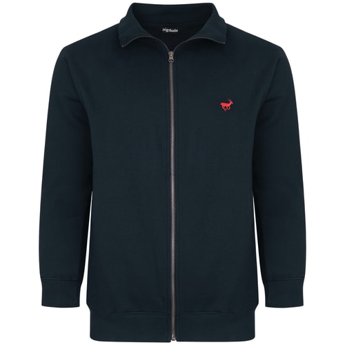 Bigdude Sweatshirt mit Reißverschluss Blau 