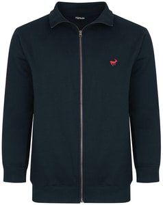 Bigdude Sweatshirt mit Reißverschluss Blau 