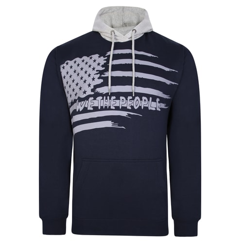 Bigude 'We The People' Print Hoody Navy