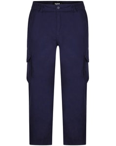 Bigdude Leichte Cargohose mit Gummizug in der Taille Marineblau
