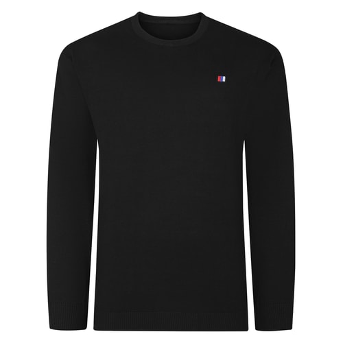 Bigdude Rundhalspullover mit Logo, Schwarz