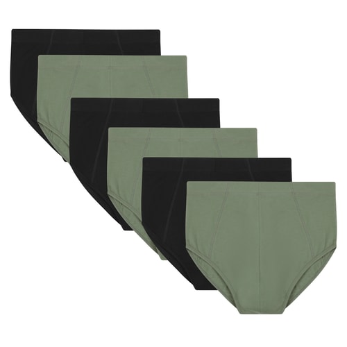 Bigdude 6er-Pack High-Rise-Slips, Salbeigrün