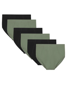 Bigdude 6er-Pack High-Rise-Slips, Salbeigrün
