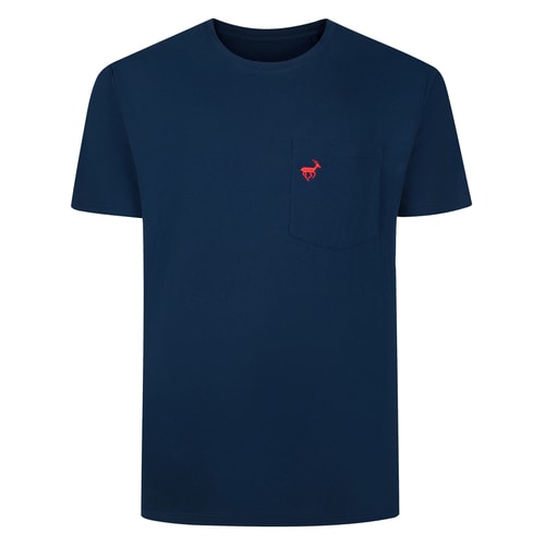 Bigdude Signature T-Shirt Dunkelblau/Rot