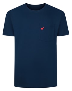 Bigdude Signature T-Shirt Dunkelblau/Rot