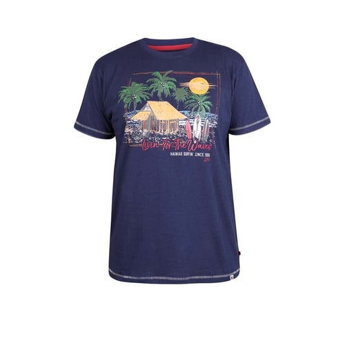D555 'Livin' For The Waves' T-Shirt Blau