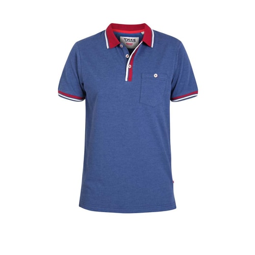 D555 Poloshirt Nigel Jeansblau