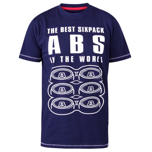 D555 Marco Best Sixpack Print T-Shirt Blau