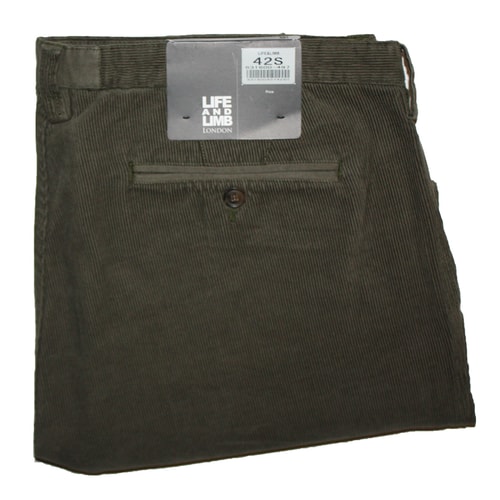 Life & Limb Dark Khaki Corduroy Jeans