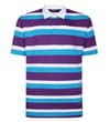 RugbyPolohemd mit Streifen, Hellblau