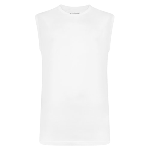 Bigdude Ärmelloses T-Shirt Weiß Tall Fit 