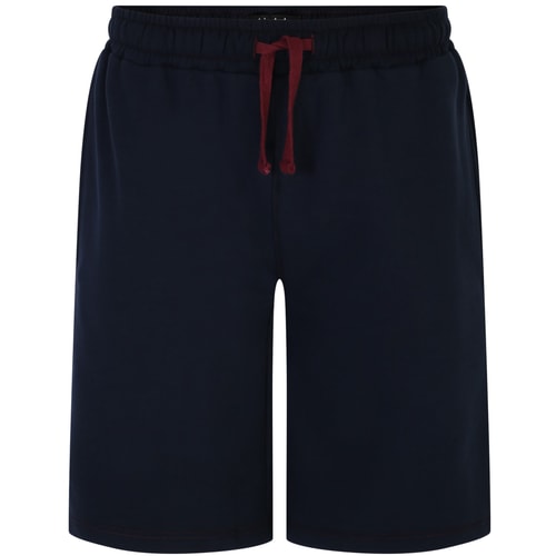 Bigdude Jogger-Shorts mit Kontrastnähten, Marineblau