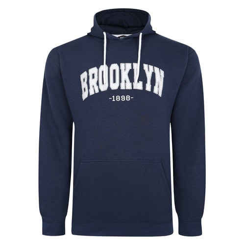Bigdude – Brooklyn – Kapuzenpullover mit Applikation, Größe T, Marineblau
