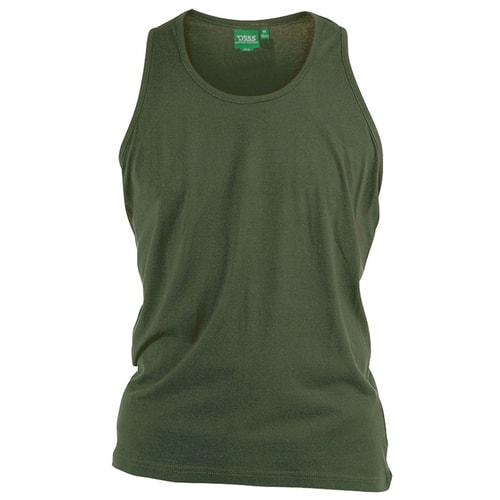 D555 Muskelweste aus reiner Baumwolle Khaki